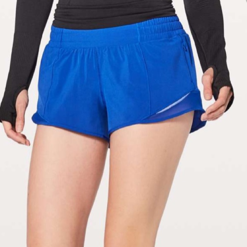 lululemon hottyhot shorts size8 jetstreamblue 2.5”